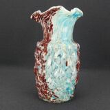 Clichy, Legras, glass vase with tufted decoration