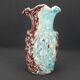 Vase en verre de Clichy, Legras à décor de capitons