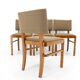 1930s Set of Four Restored Art Deco Dininng Chairs, Czechoslovakia