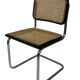 Cesca chair b32 model in chrome and black by Marcel Breuer