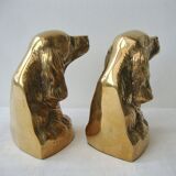 Brass cockers dog bookends
