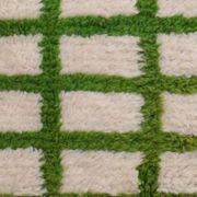 Tapis berbère marocain à carreaux verts et blancs