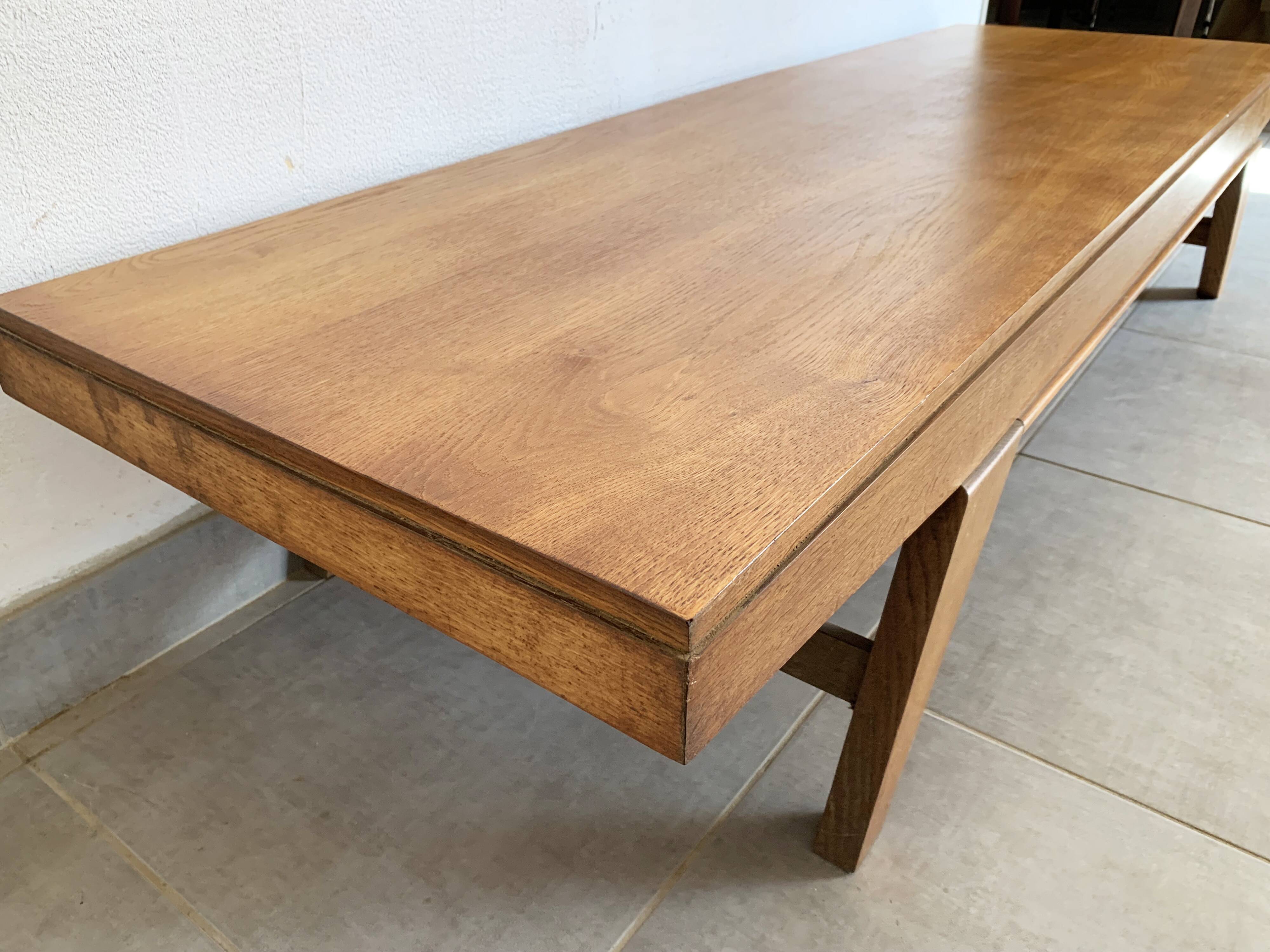 Vintage coffee table from the 60s in oak
