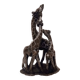 Sculpture africaine en pierre de 3 Girafes