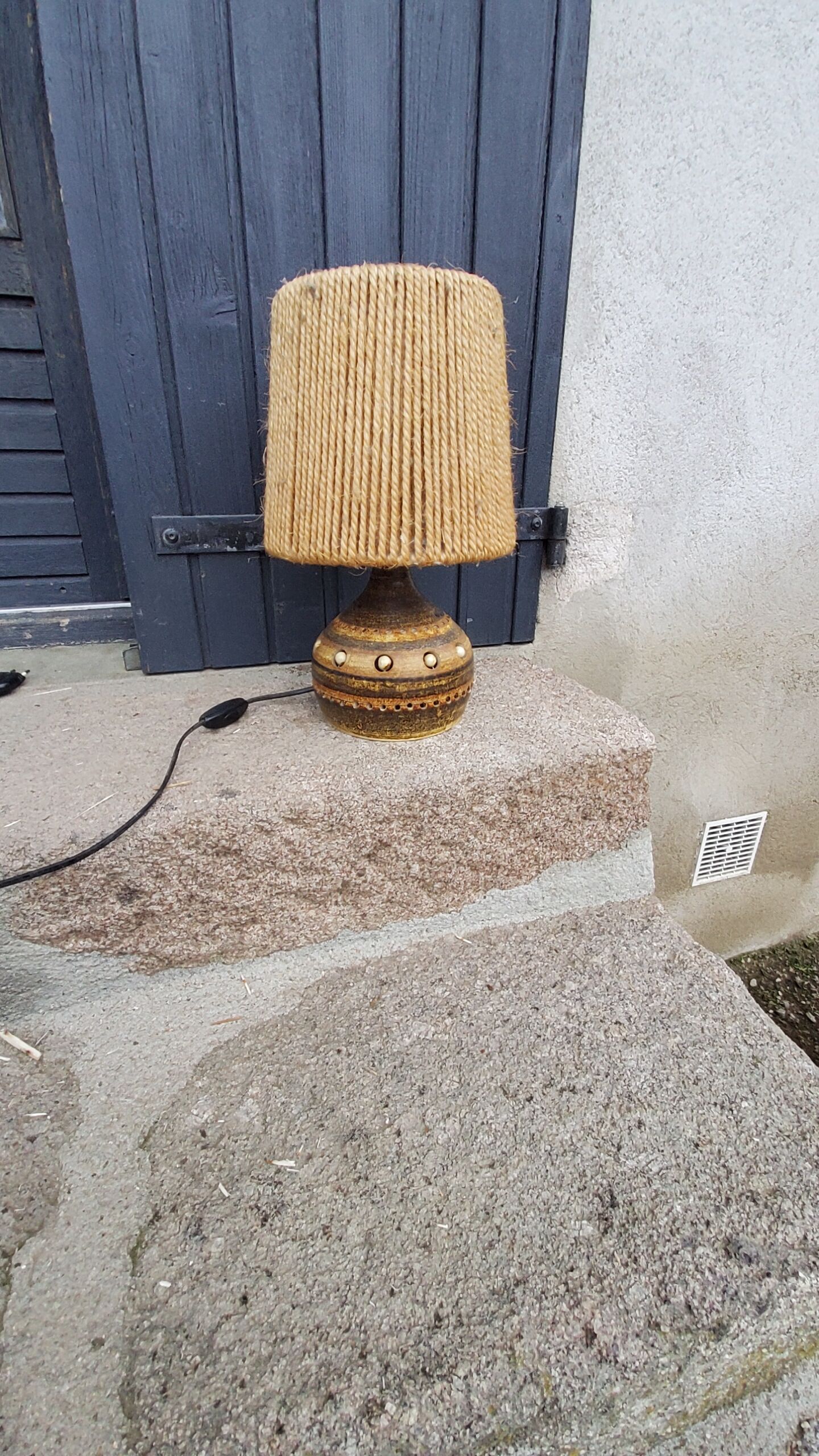 Georges Pelletier's ceramic lamp rope lampshade