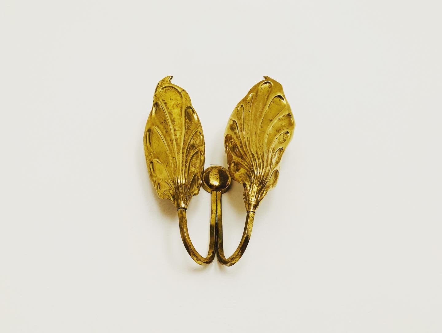 Italian Hollywood Regency Brass Sconce by Tommaso Barbi