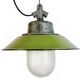 Green Enamel and Cast Iron Industrial Pendant Light, 1960s