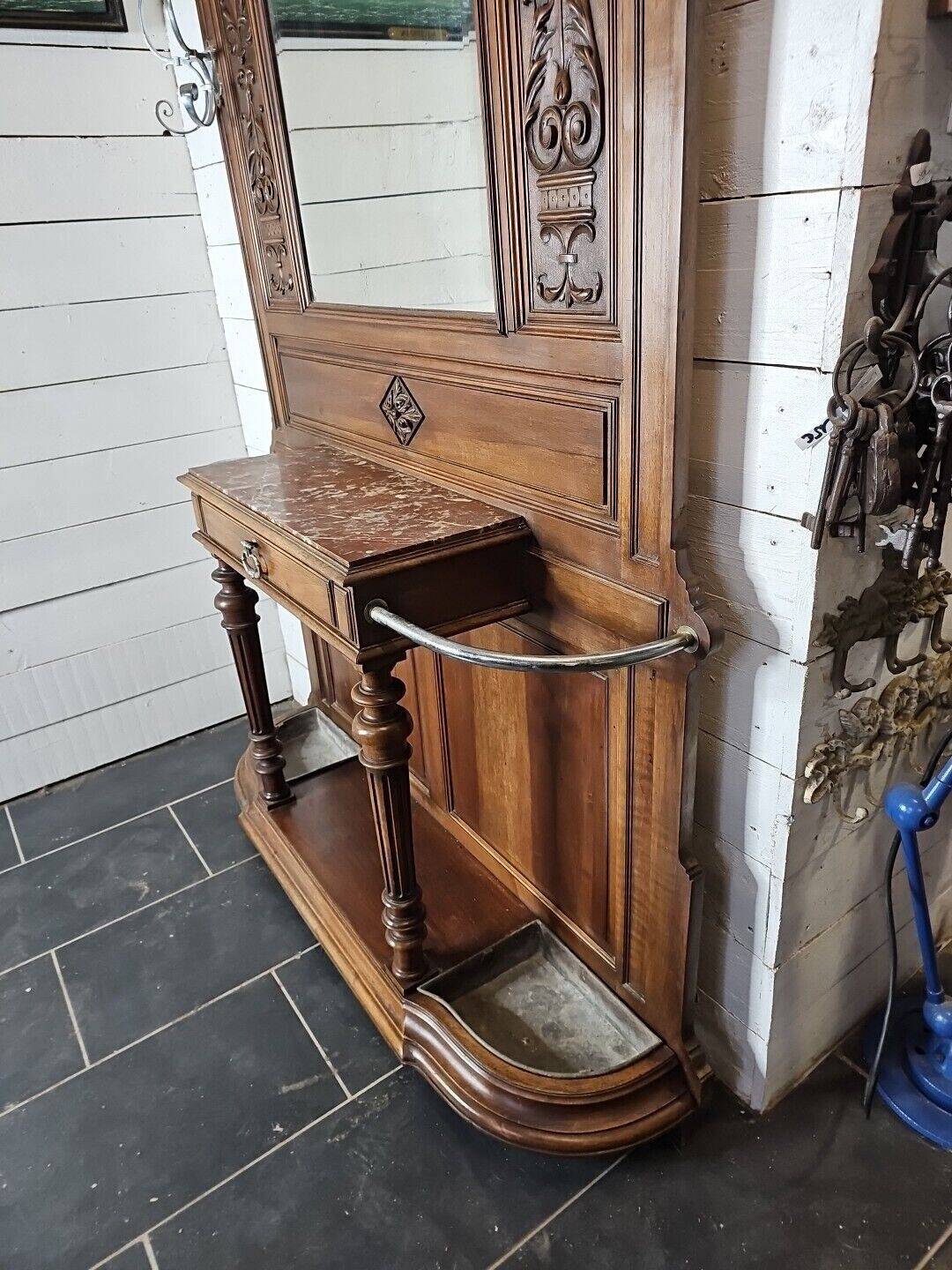 vestiaire avec console en noyer