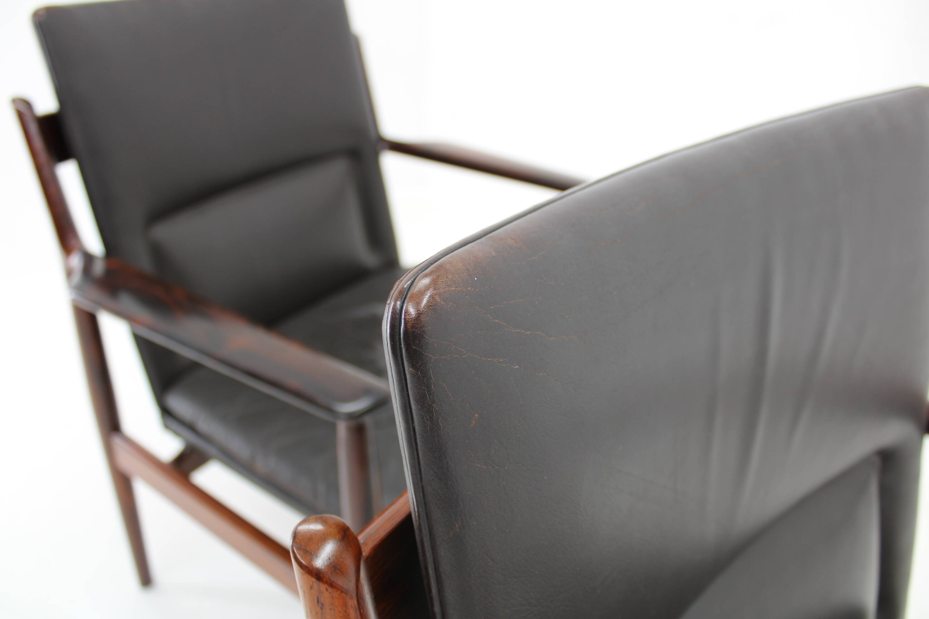 1960s Pair of Arne Vodder 431 Armchairs by Sibast Mobler, Denmark