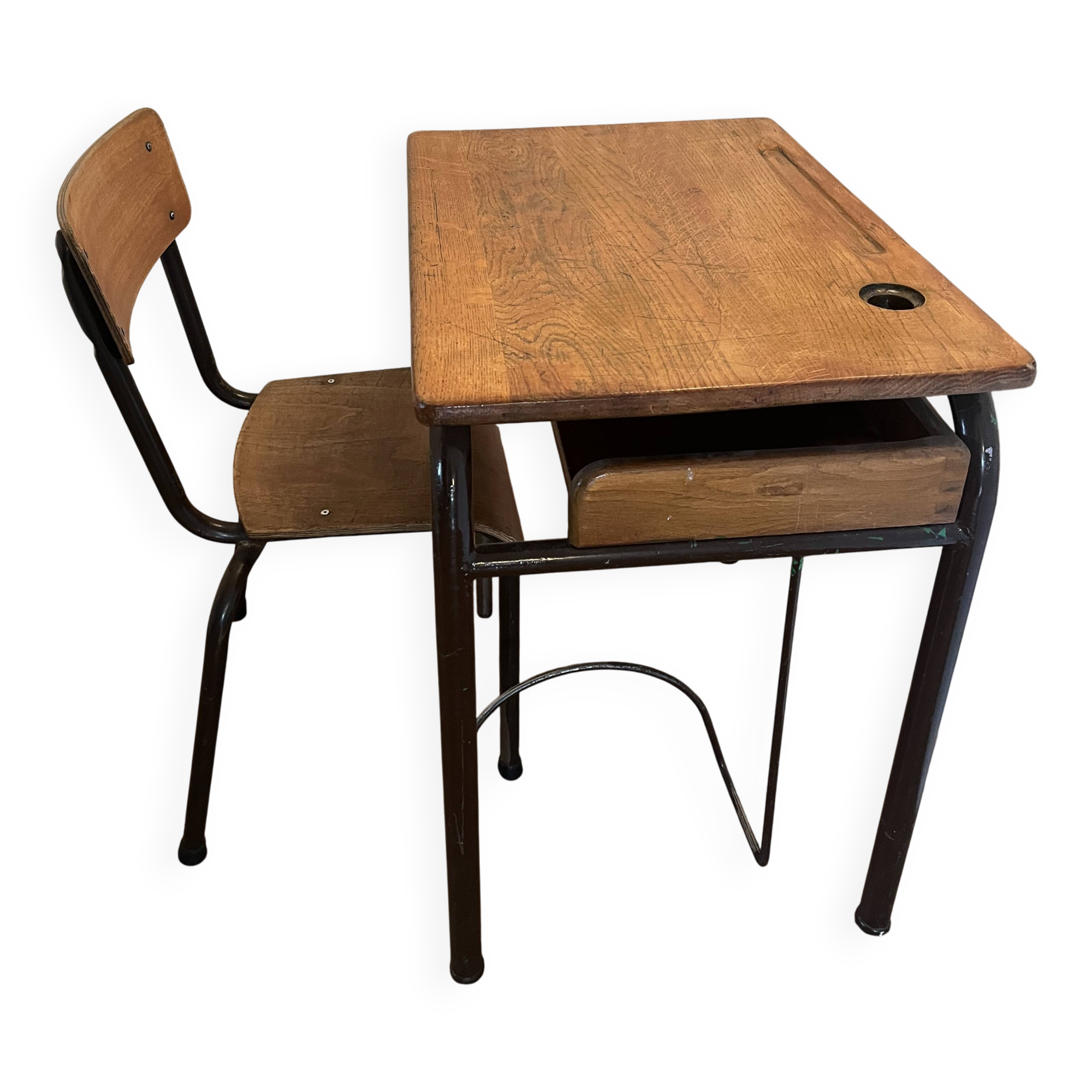 School desk with its chair