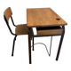 School desk with its chair