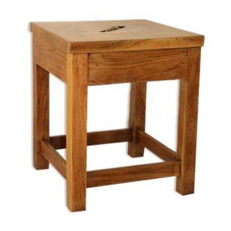 Tabouret chêne corde années 50