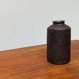 Brutalist vase from the mid-century German studio pottery by Gerhard Liebenthron, 1974.