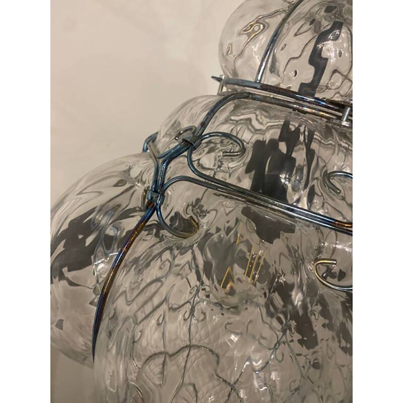 Italian Style Murano Glass Pendant in Transparent