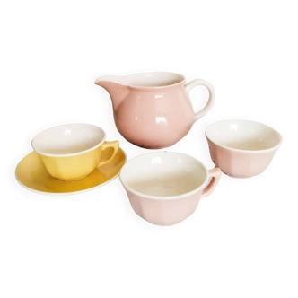 Pink and yellow coffee service Villeroy and Boch