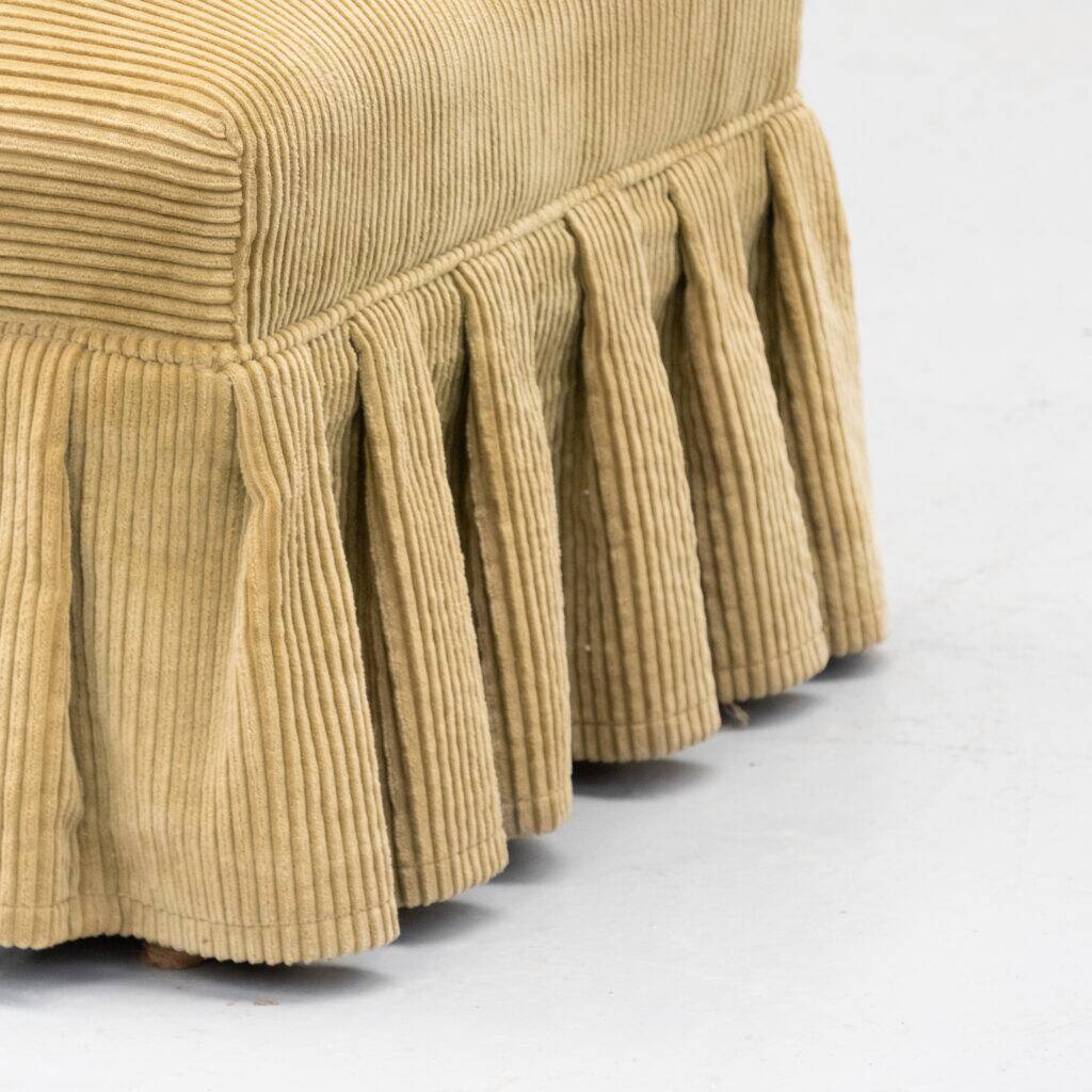 Beige corduroy crapaud lounge chair 1960s