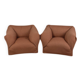 PAIRE DE FAUTEUILS VINTAGE DES ANNÉES 1970 « TENTAZIONE » CONÇUS PAR MARIO BELLINI POUR