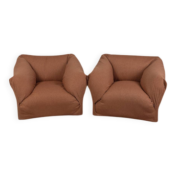 PAIR OF VINTAGE 1970S “TENTAZIONE” ARMCHAIRS DESIGNED BY MARIO BELLINI FOR
