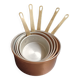 Lot de 5 casseroles en cuivre