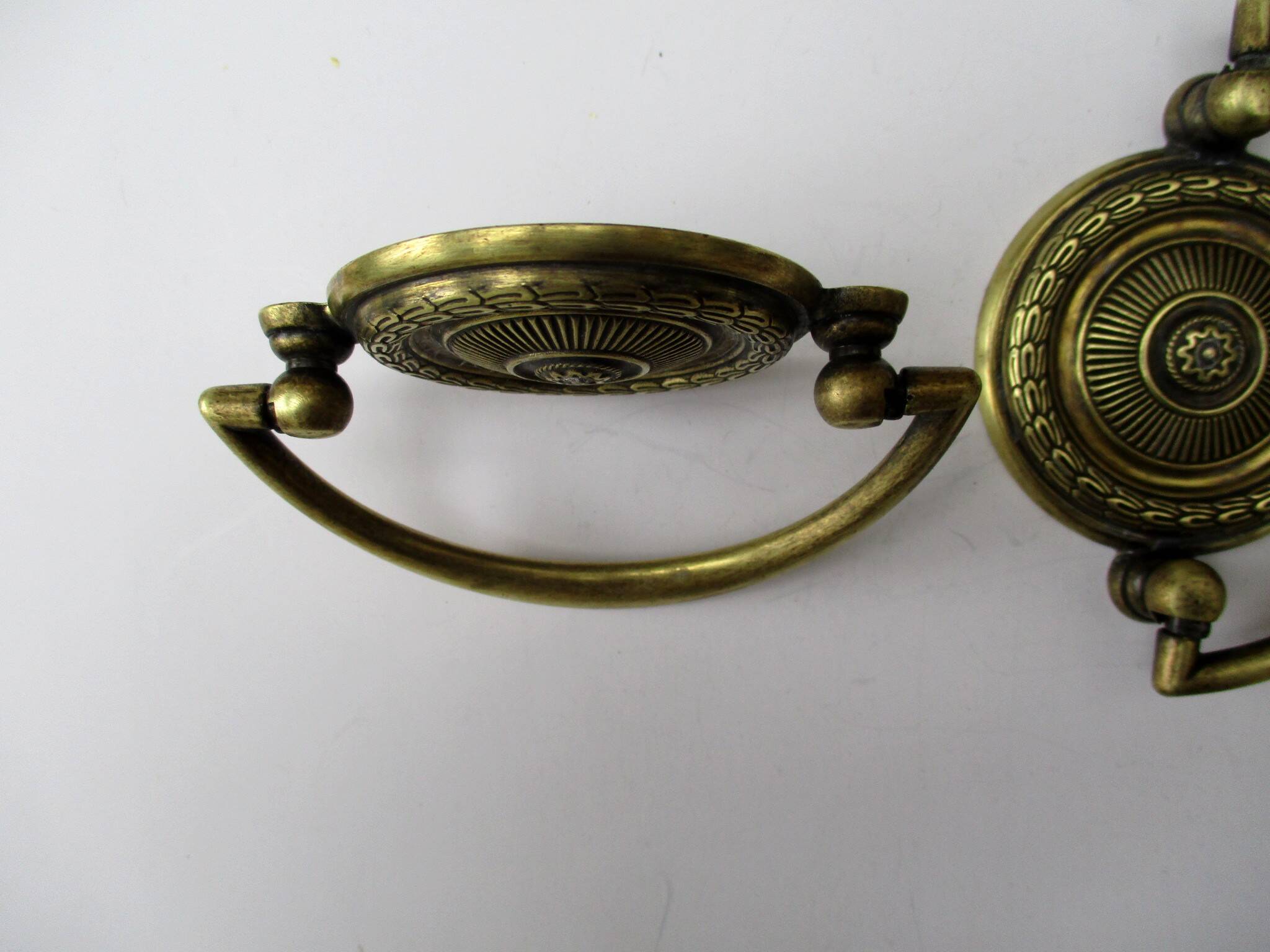 Brass furniture handles - a pair