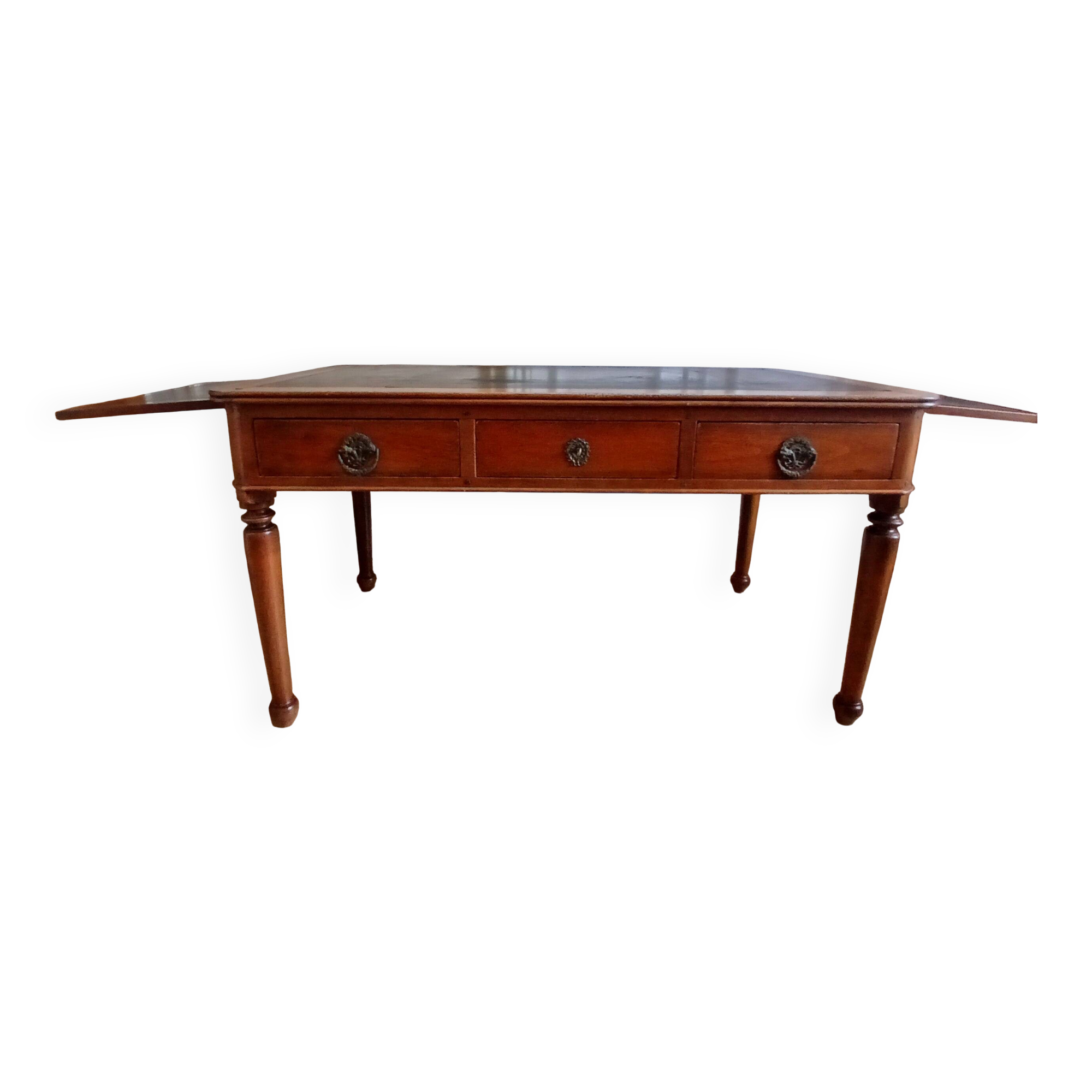 Louis Philippe Mahogany Desk, 19th Century