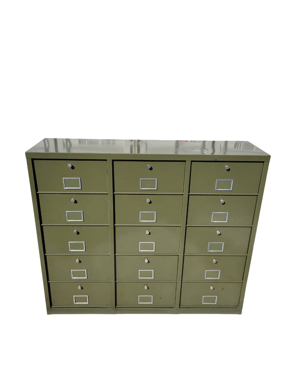 Industrial workshop furniture with 15 flaps Khaki