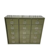 Industrial workshop furniture with 15 flaps Khaki