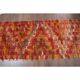 Vintage Turkish Oushak Handmade Wool Cotton Red Kilim Runner 86x231