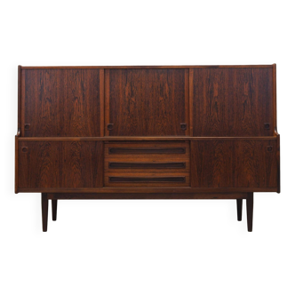 Buffet haut en palissandre, design danois, années 1960, designer : Johannes Andersen, fabrication : Skaaning Furnitu