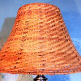 Marble & wicker lamp 1970s