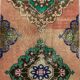 Distressed Turkish Runner 380x72 cm wool Vintage Tribal Rug Pink Green