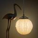 Vintage globe pendant light in pale yellow opaline