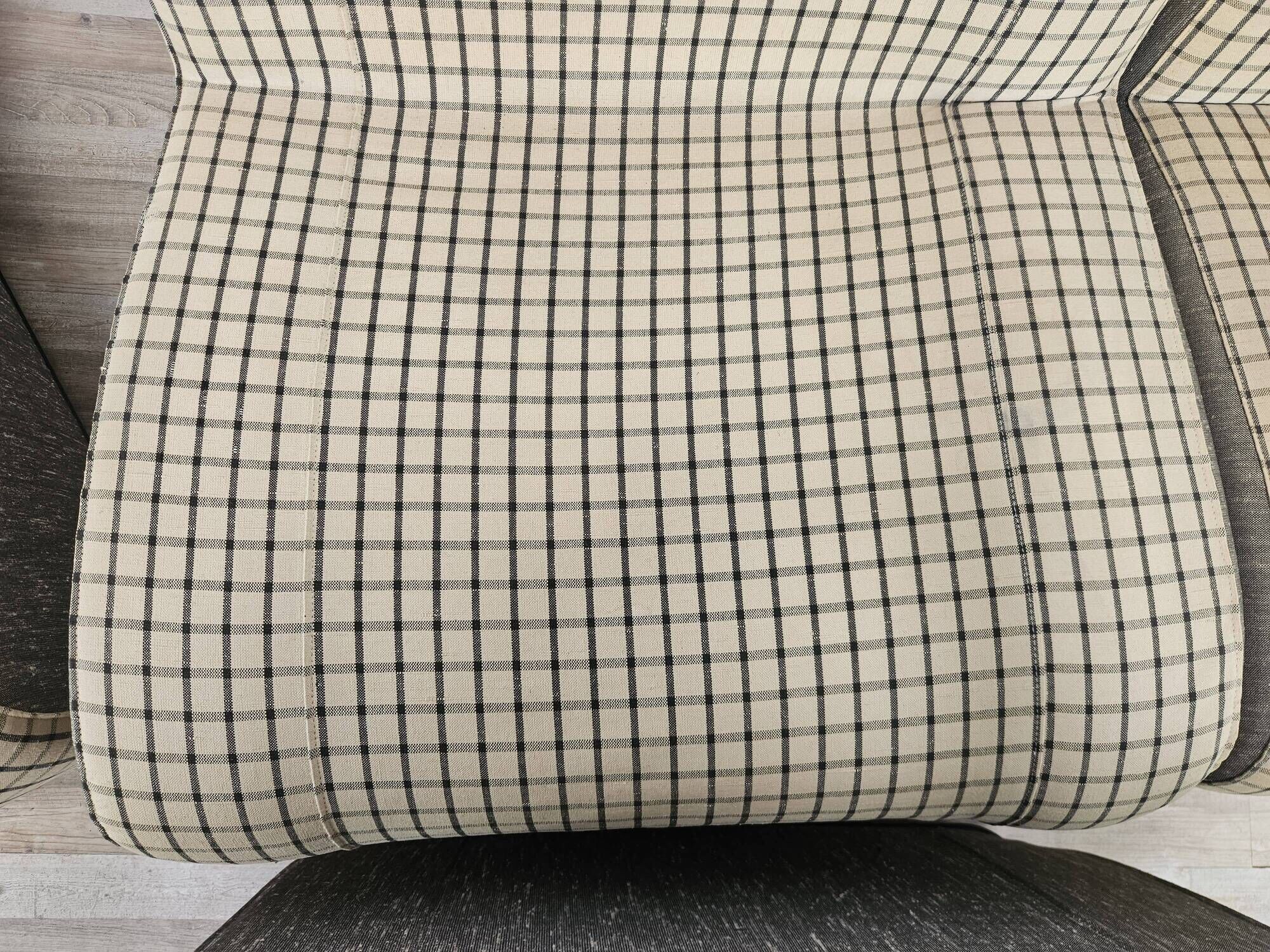 1970s modular sofa in plaid fabric