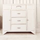 Buffet en bois peint en blanc