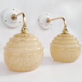 Clichy glass wall lights