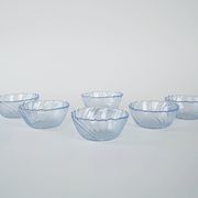 Set of glass bowls, Italian design, 1970s, made in Italy