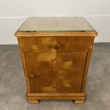 Pair of art deco burl bedside tables, 1930