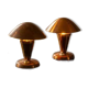 Table lamps, mid-century copper mushroom shape, Vladimír Havel Kovona 1960s