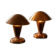 Table lamps, mid-century copper mushroom shape, Vladimír Havel Kovona 1960s
