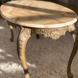 Vintage marble and brass coffee table