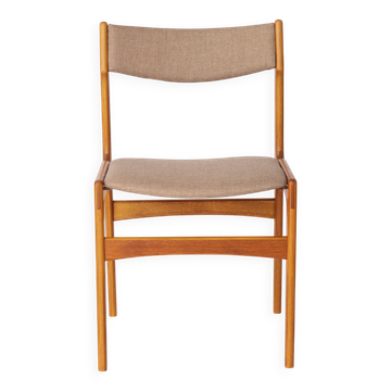 1 of 4 Vintage Danish Teak Dining Chair – 1960s, Reupholstered in Grey
