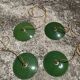 Set of 4 vintage pendant lights with enamelled sheet metal lampshades – Industrial Farmhouse