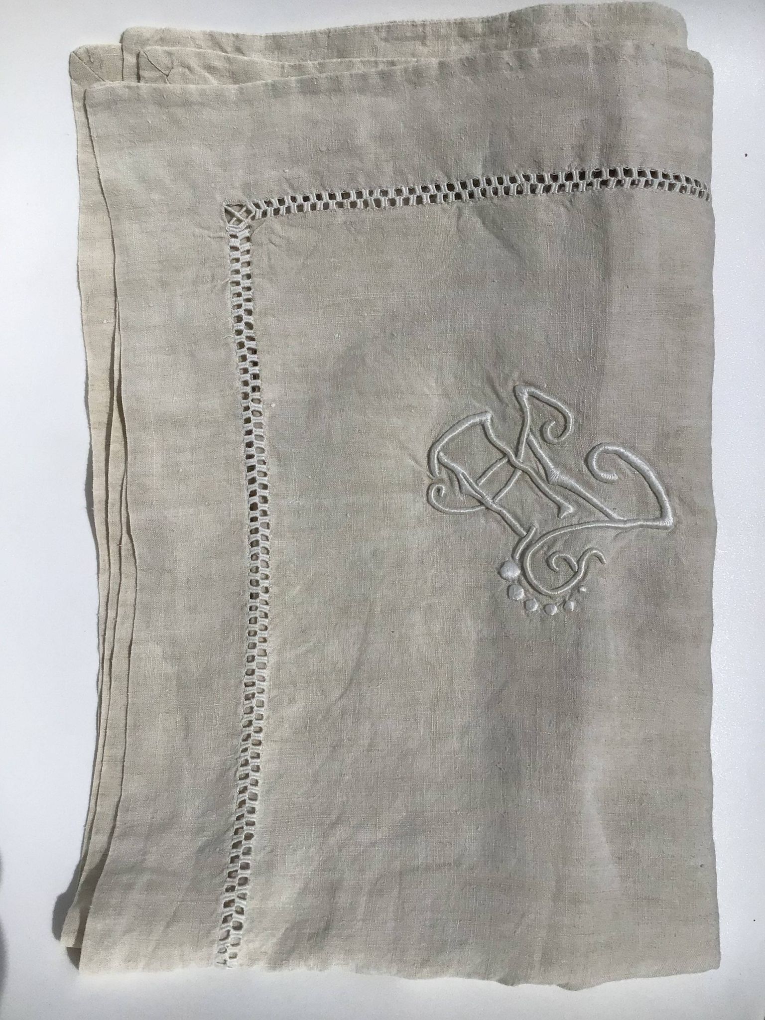 New linen pillowcase embroidered AC day double checkerboard