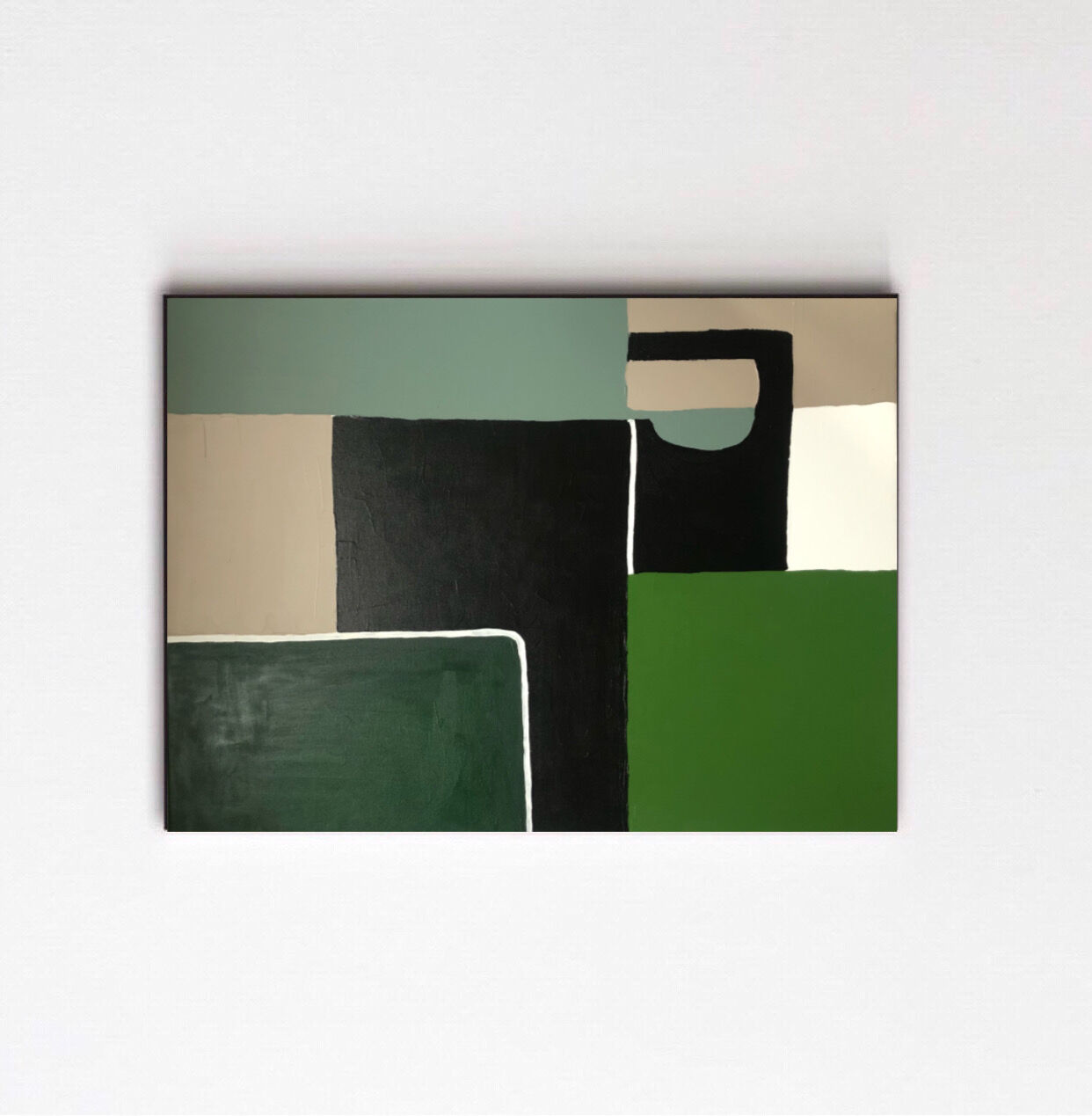 Abstract painting geometric shapes "Life" 100x81 cm