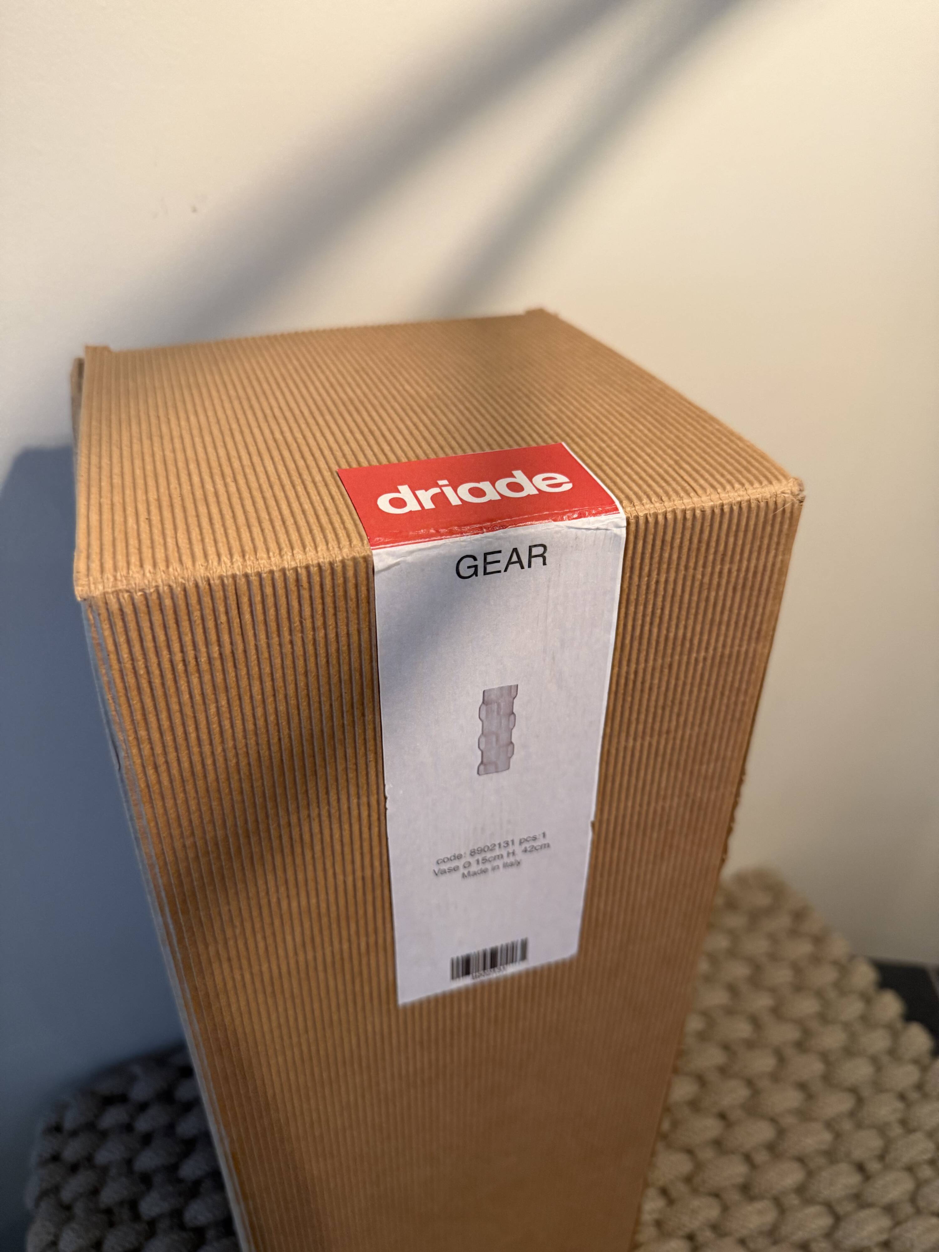 "GEAR" Vase Driade – Design Philippe Nigro – 42 cm – Brand New Condition