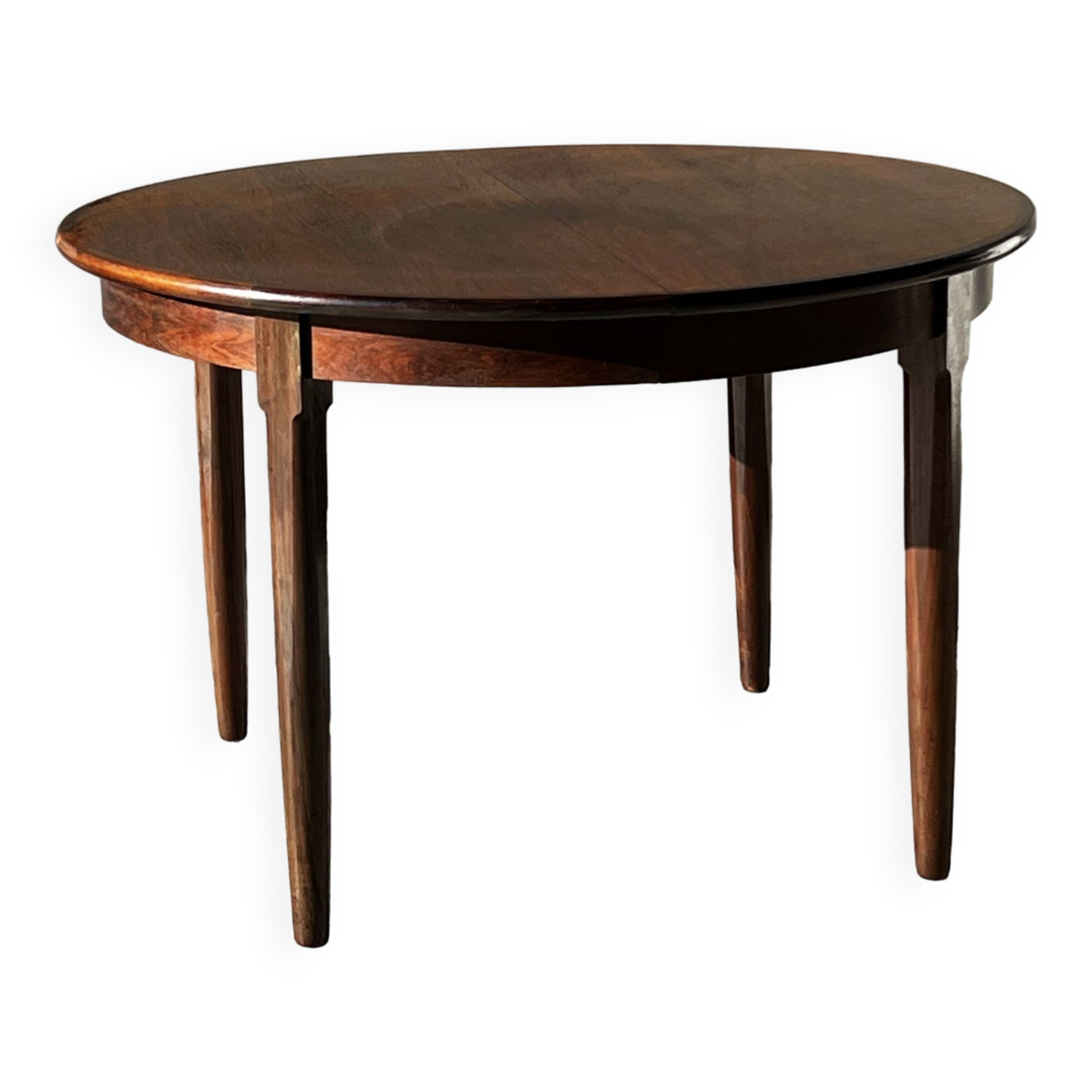 Round rosewood table Cj Rosengaarden, Denmark 1960