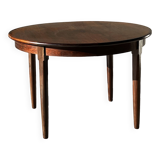 Round rosewood table Cj Rosengaarden, Denmark 1960