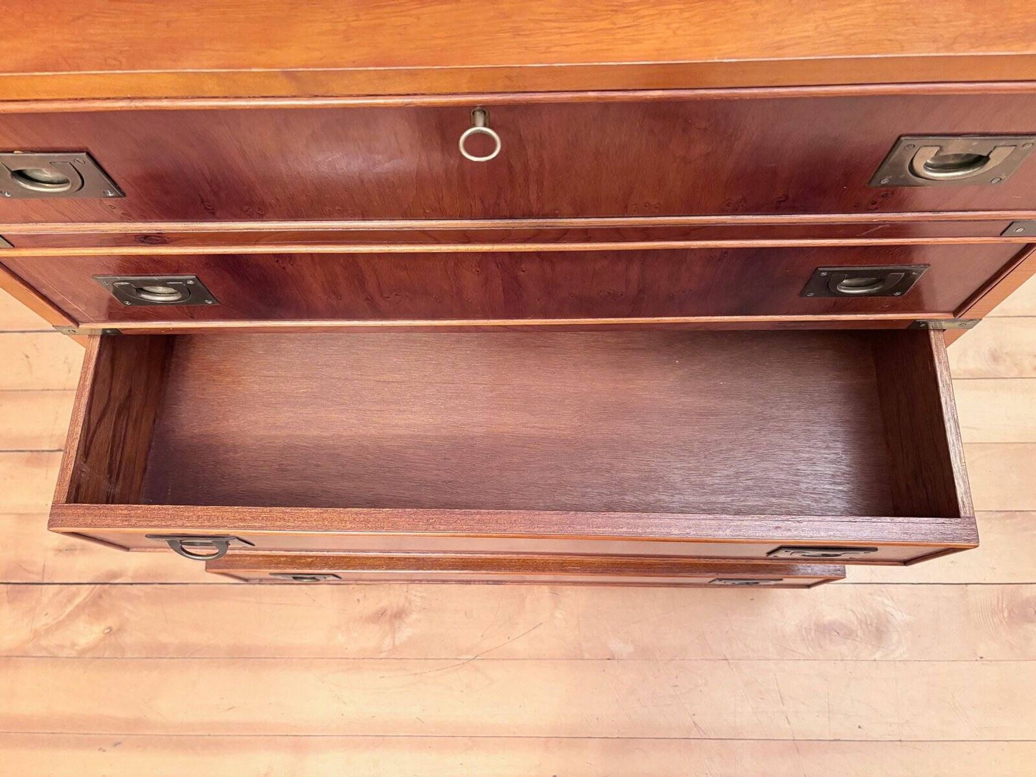 Campaign military chest of drawers and writing desk, Great Britain, 1950s
