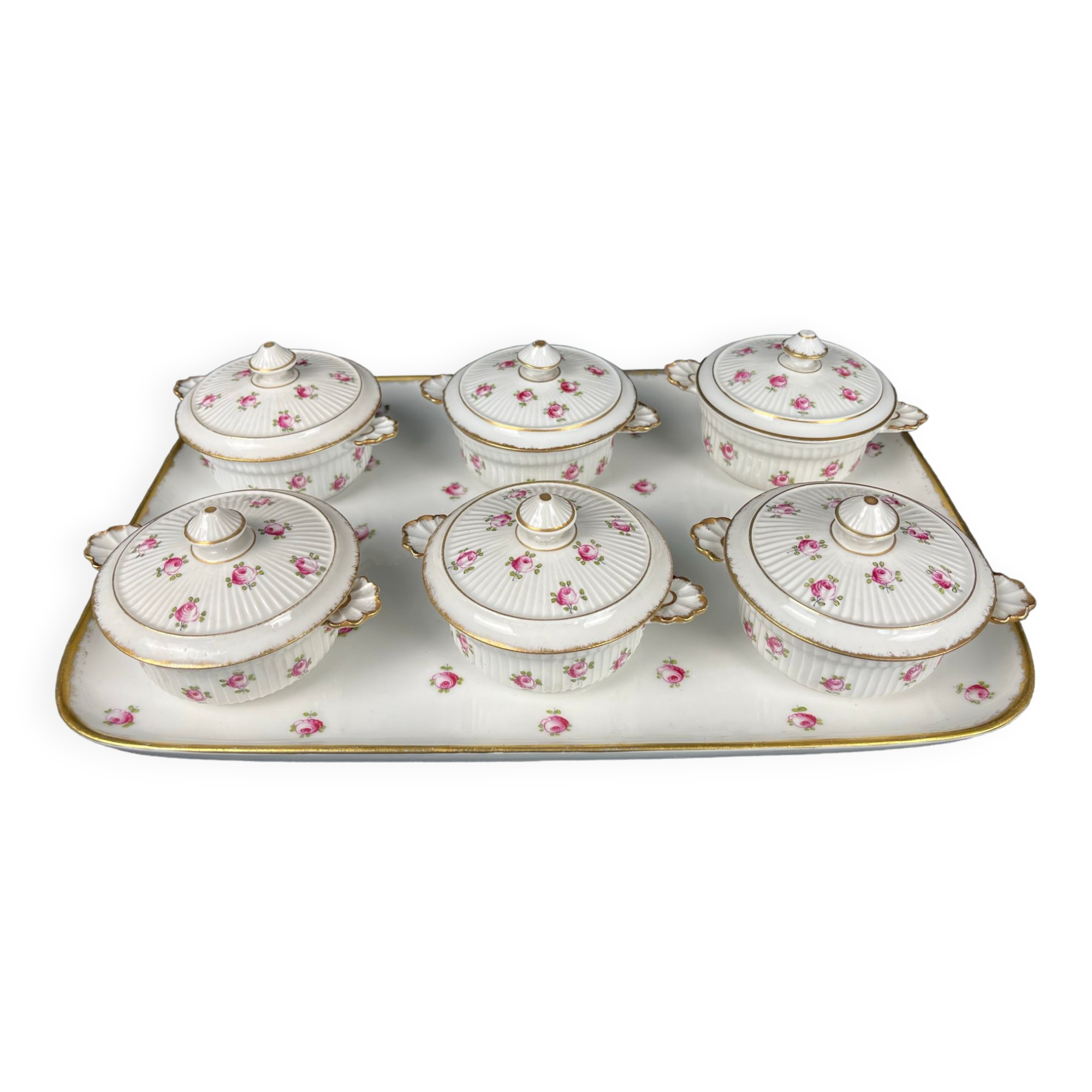 Rovina Epinal service to jars of porcelain cream early twentieth century