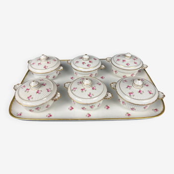 Rovina Epinal service to jars of porcelain cream early twentieth century